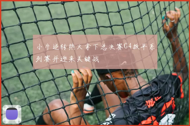 小牛逆转热火拿下总决赛G4扳平系列赛并迎来关键战